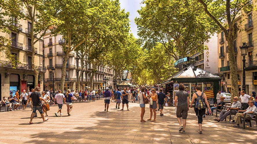 Plaza de Catalunya y La Rambla