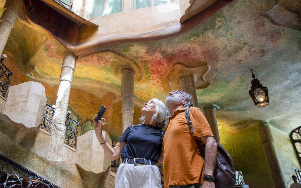 Fachadas de Casa Mila y Casa Batllo en Barcelona