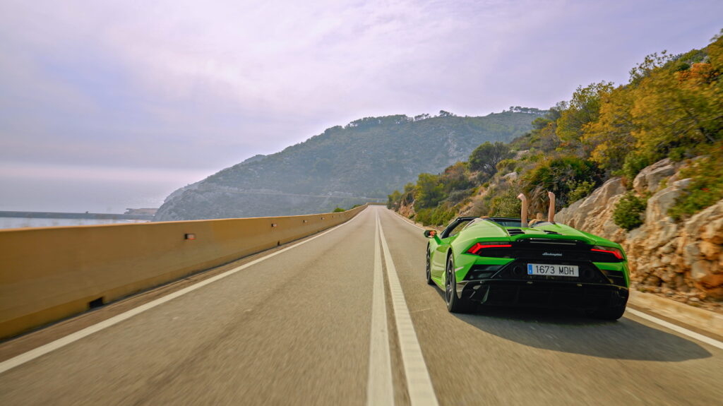  Lamborghini Huracán verde y rent car Barcelona