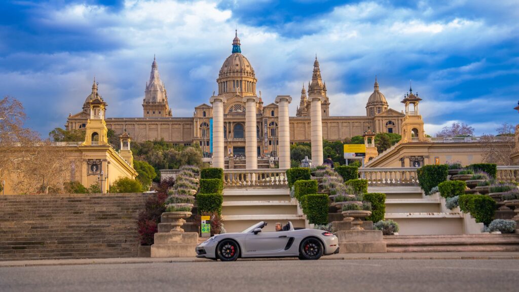Porsche 718 Boxster blanco por Barcelona