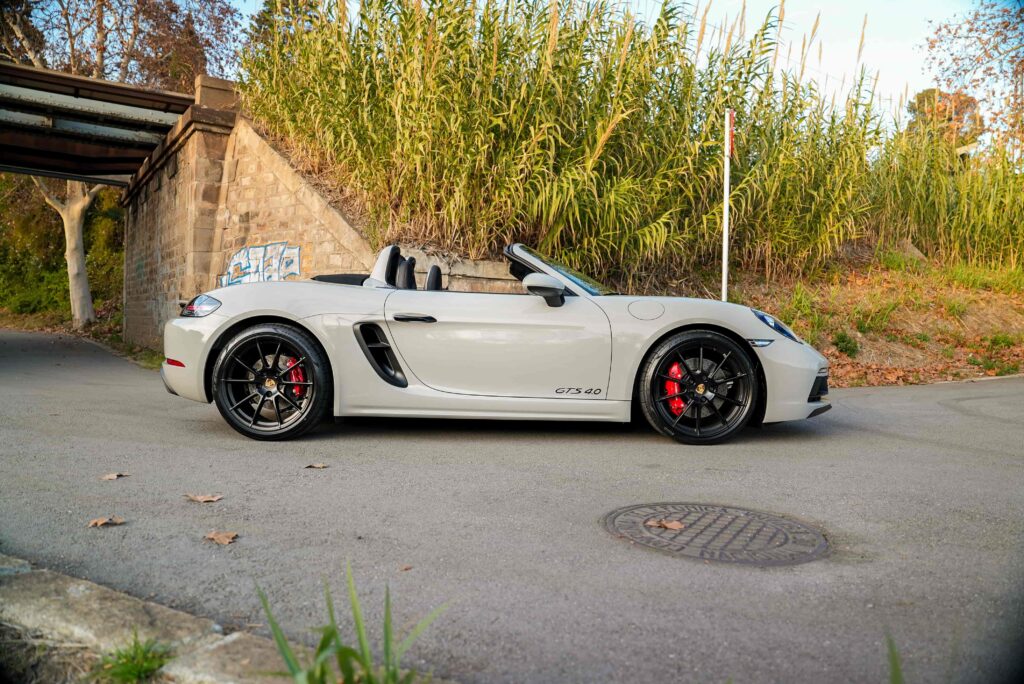 Porsche 718 Boxster white road landscapes