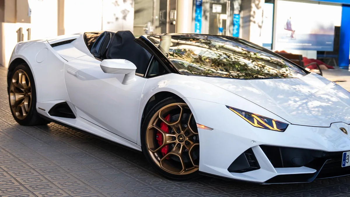 lamborghini huracan evo white drive barcelona